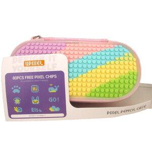 Upixel patented silicone Pencil Case gridded pixel points shaker Minecraft Girl